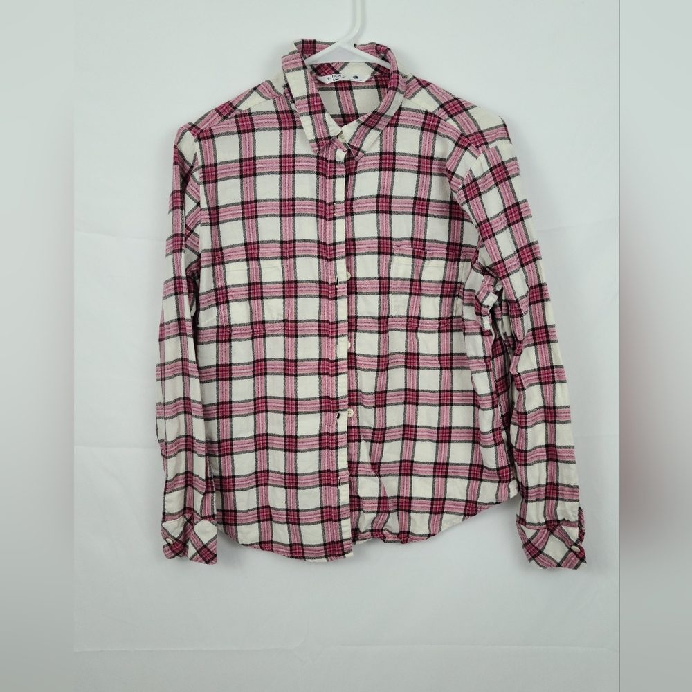 L | Riders by Lee | Pink and White Plaid